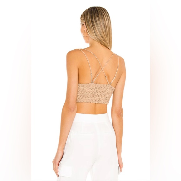 BNWT Free People Adella Bralette in Nude size L - Picture 3 of 5